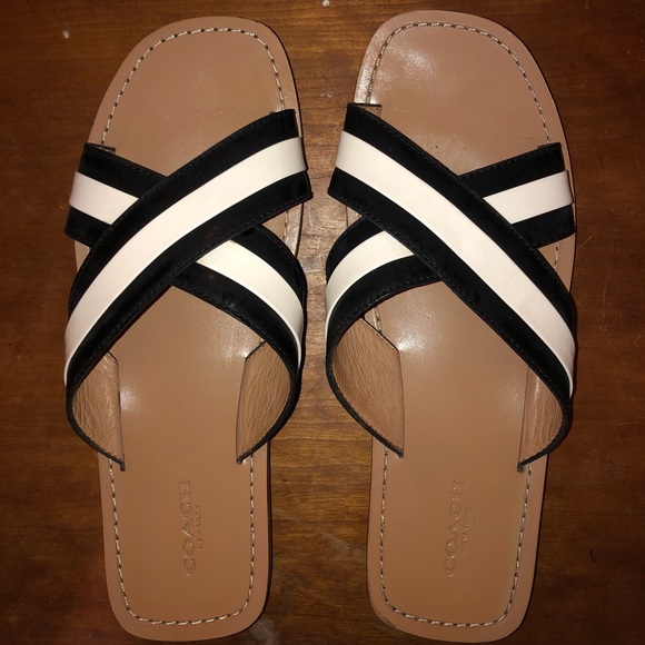 Like New Two Tone Coach Sandals - Picture 3 of 4